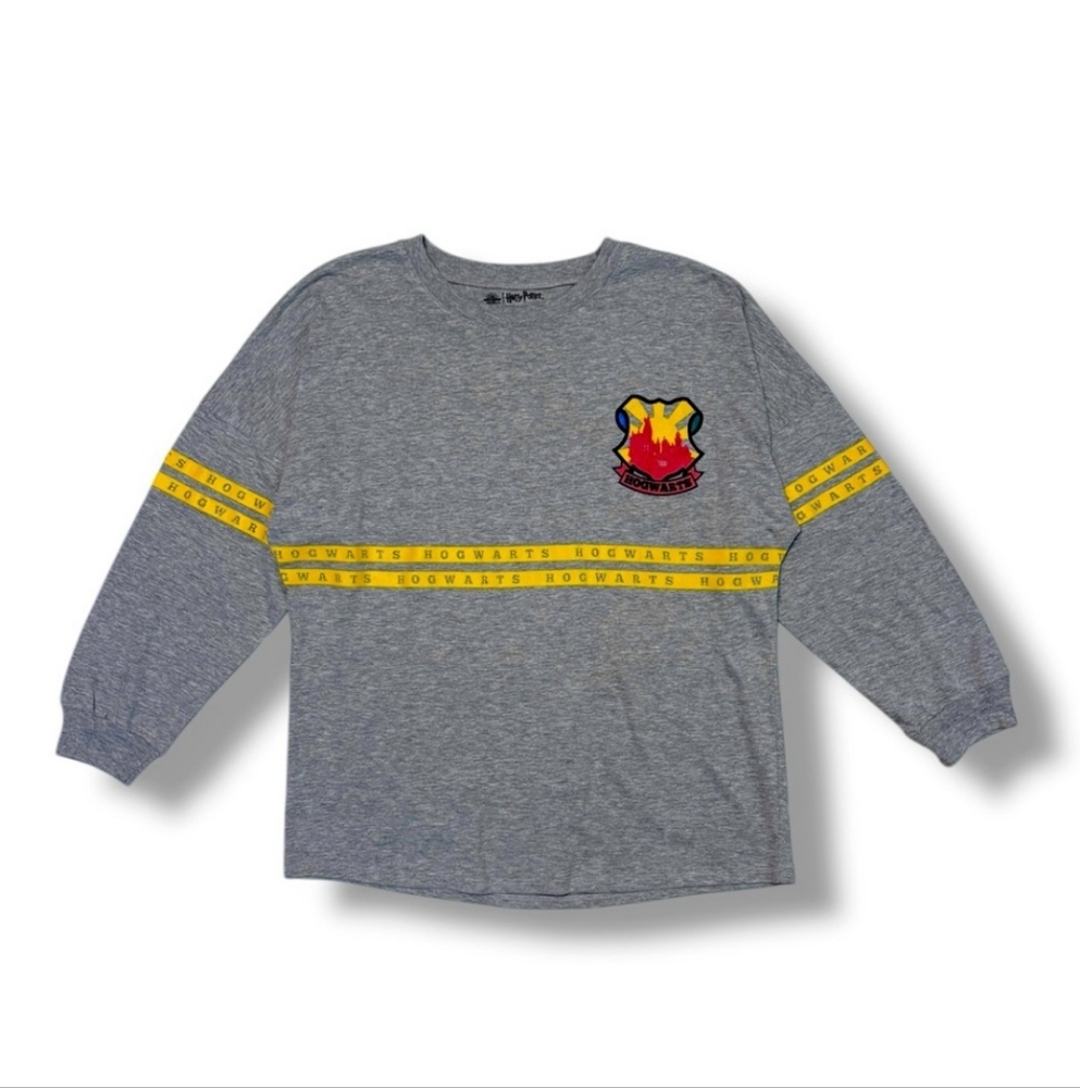 HARRY POTTER Grey Varsity Crew Neck Long Sleeve Shirt WIZARDING WORLD EXCLUSIVE